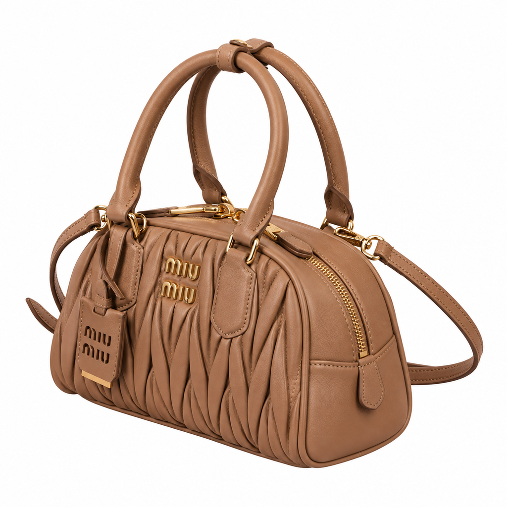 Miu Miu Matelassé Leather Rebel Charm Crossbody Bag