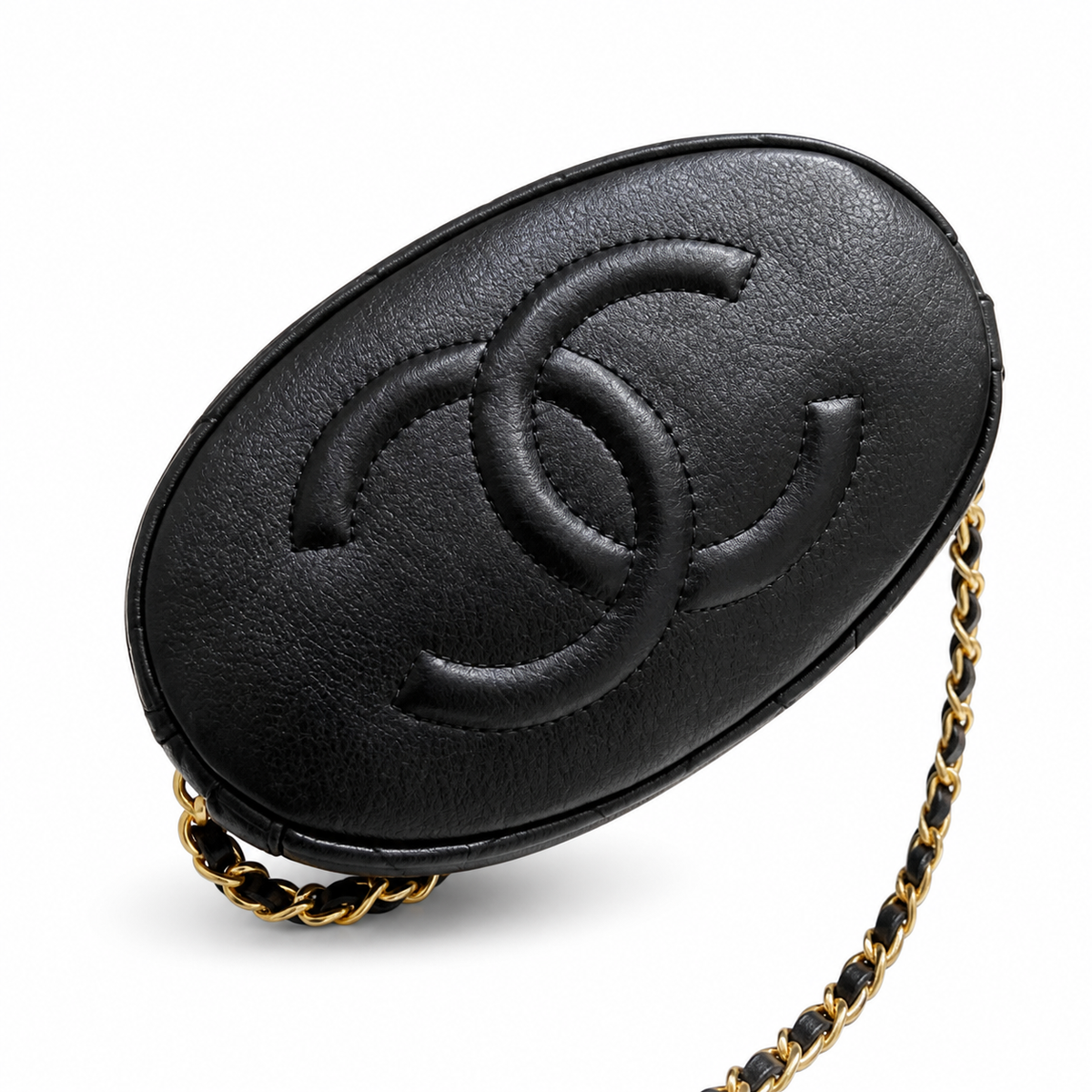 Chanel Black Quilted Leather Mini Duma Drawstring Backpack Gold CC Chain