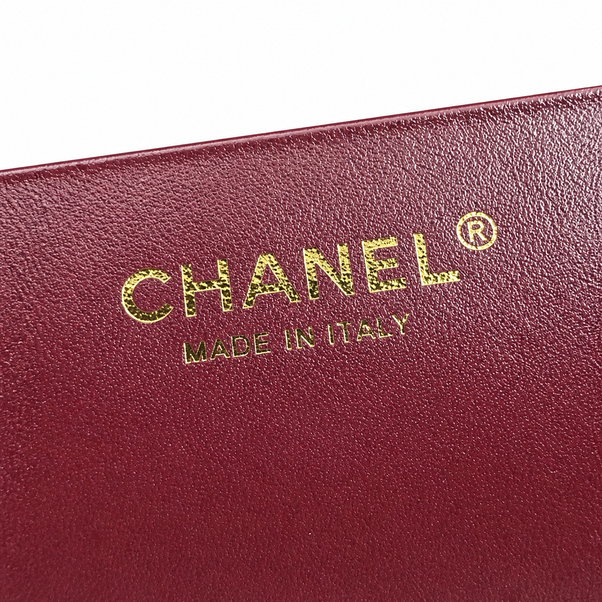 Chanel Large Shopping Tote Bag | Burgundy Calfskin Gold CC Logo & Chain Strap