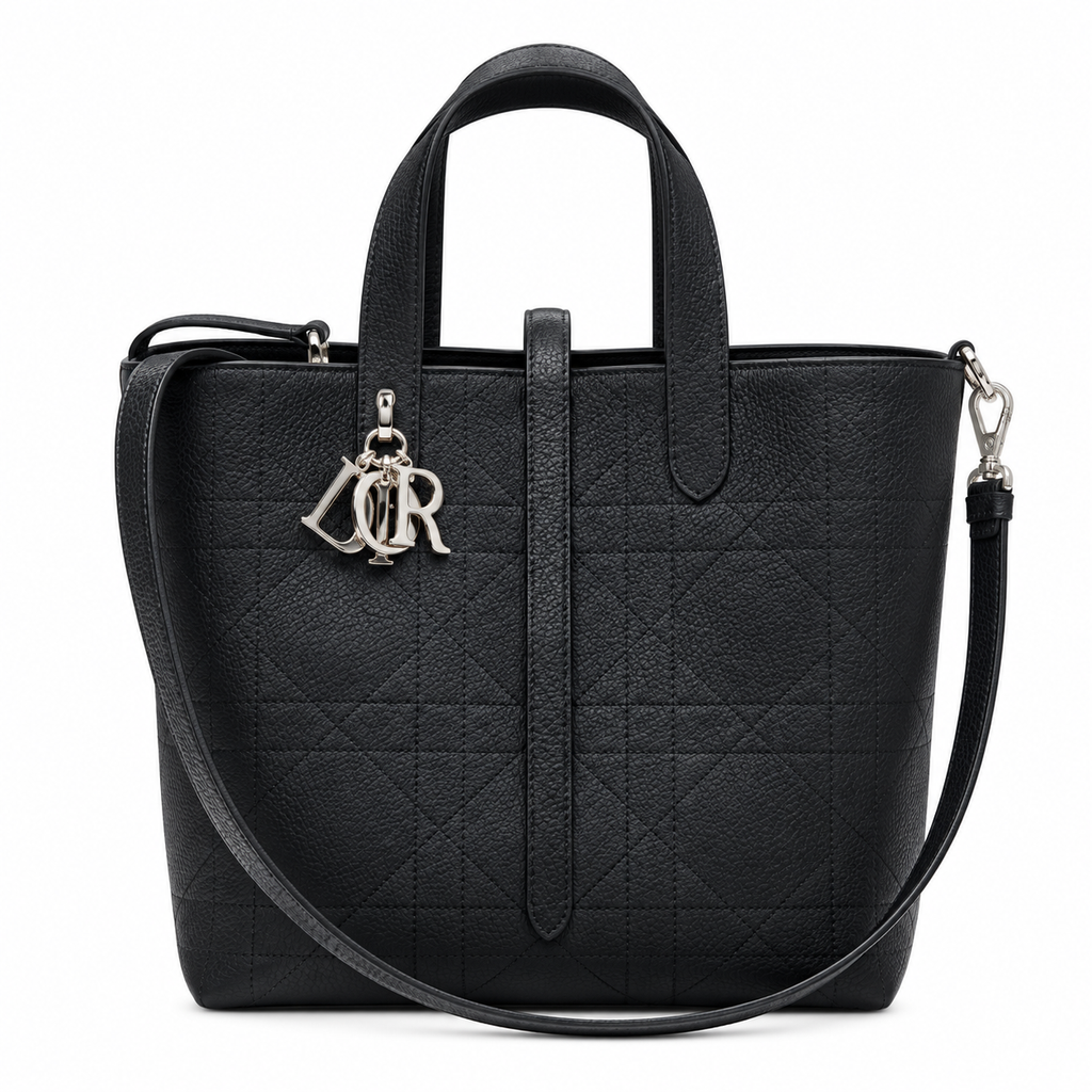 Dior Cannage Quilted Roomy Top Handle Bag 23cm