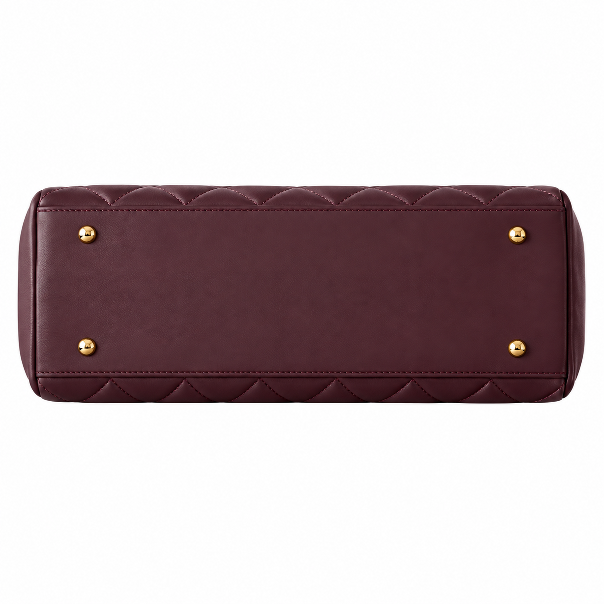Chanel Burgundy Lambskin Quilted Medallion Shopping Shoulder Bag | Gold Chain | Back Zip Pocket | 33×11×23cm