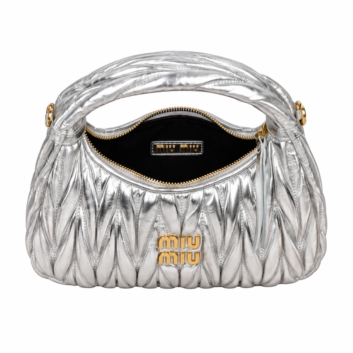 Miu Miu Leather Top Handle Bag 23 cm