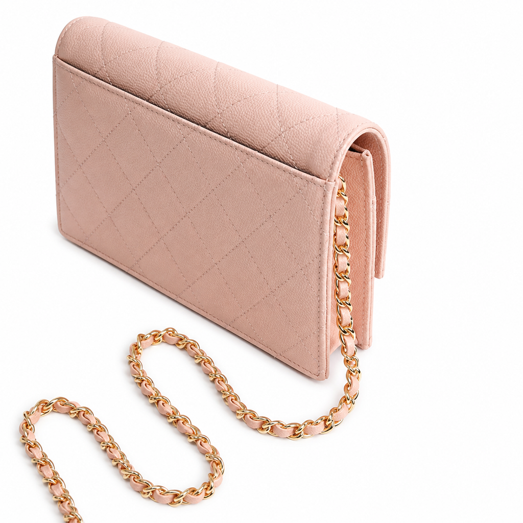 Chanel Burgundy Crocodile-Embossed Chain Bag | Gold CC Hardware Luxury Handbag