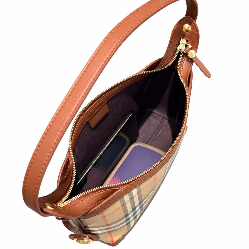 Burberry Refined Leather Shoulder & Crossbody Bag