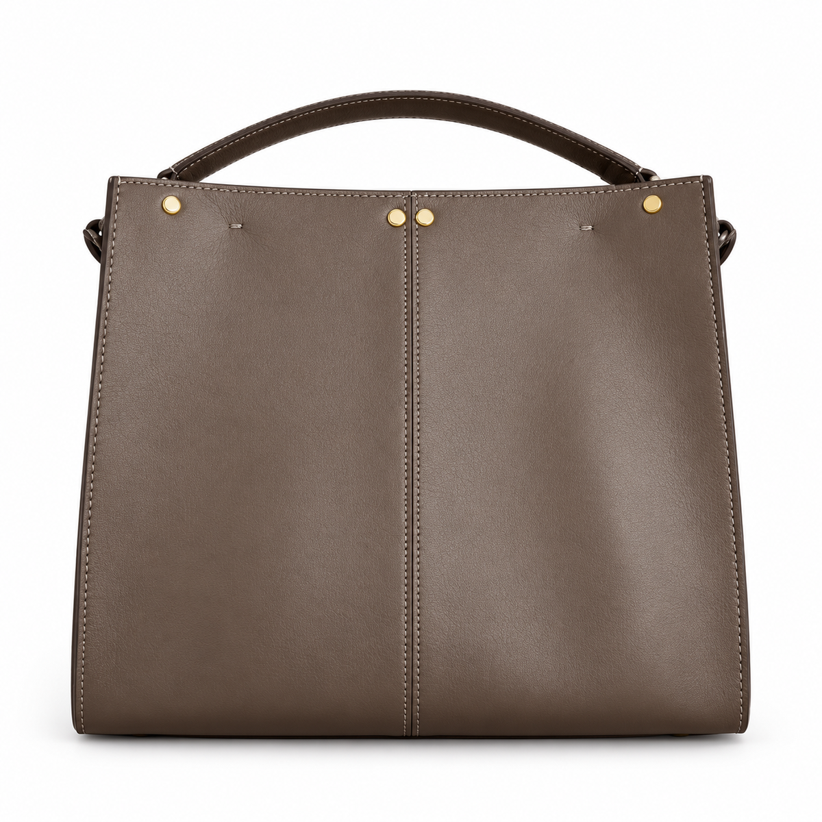 Fendi FF Logo Classic Leather Top Handle Handbag 30cm