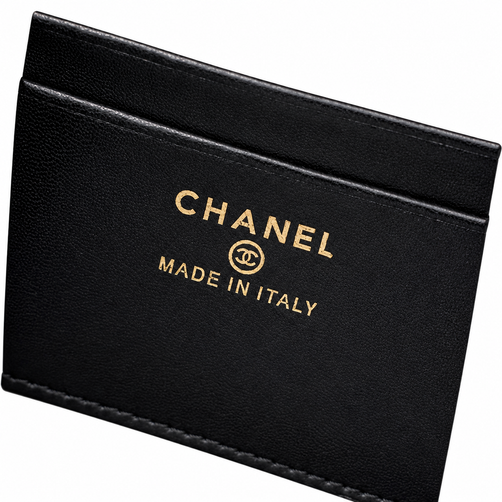 CHANEL Black Lizard-Embossed Leather Vanity Case Dual Zip Top Handle Chain Bag