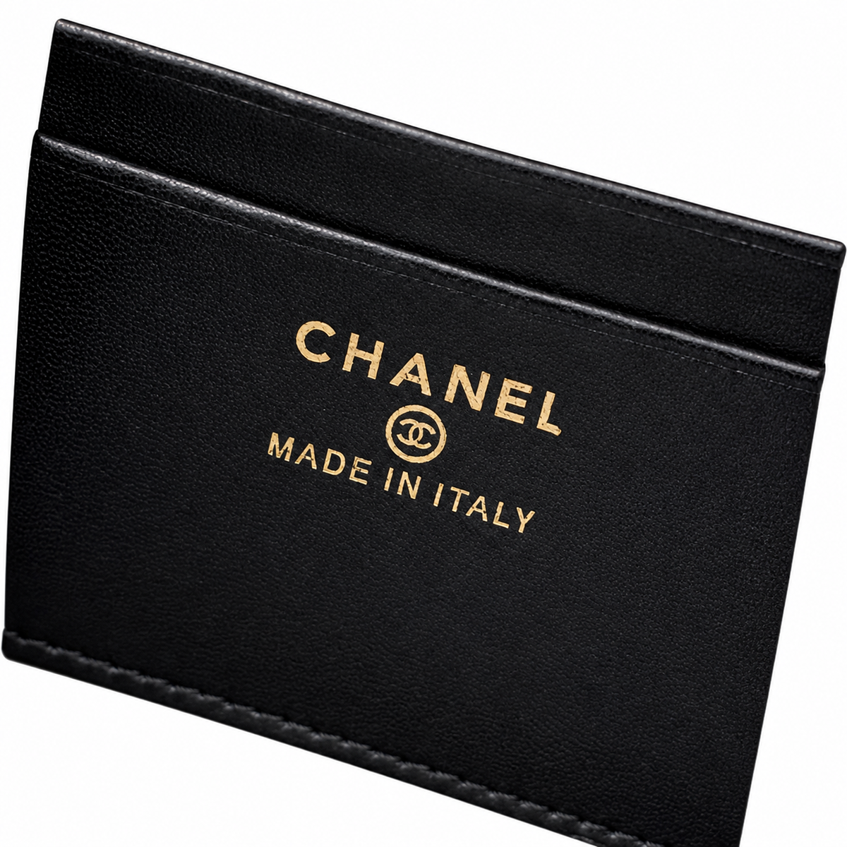 CHANEL Black Lizard-Embossed Leather Vanity Case Dual Zip Top Handle Chain Bag