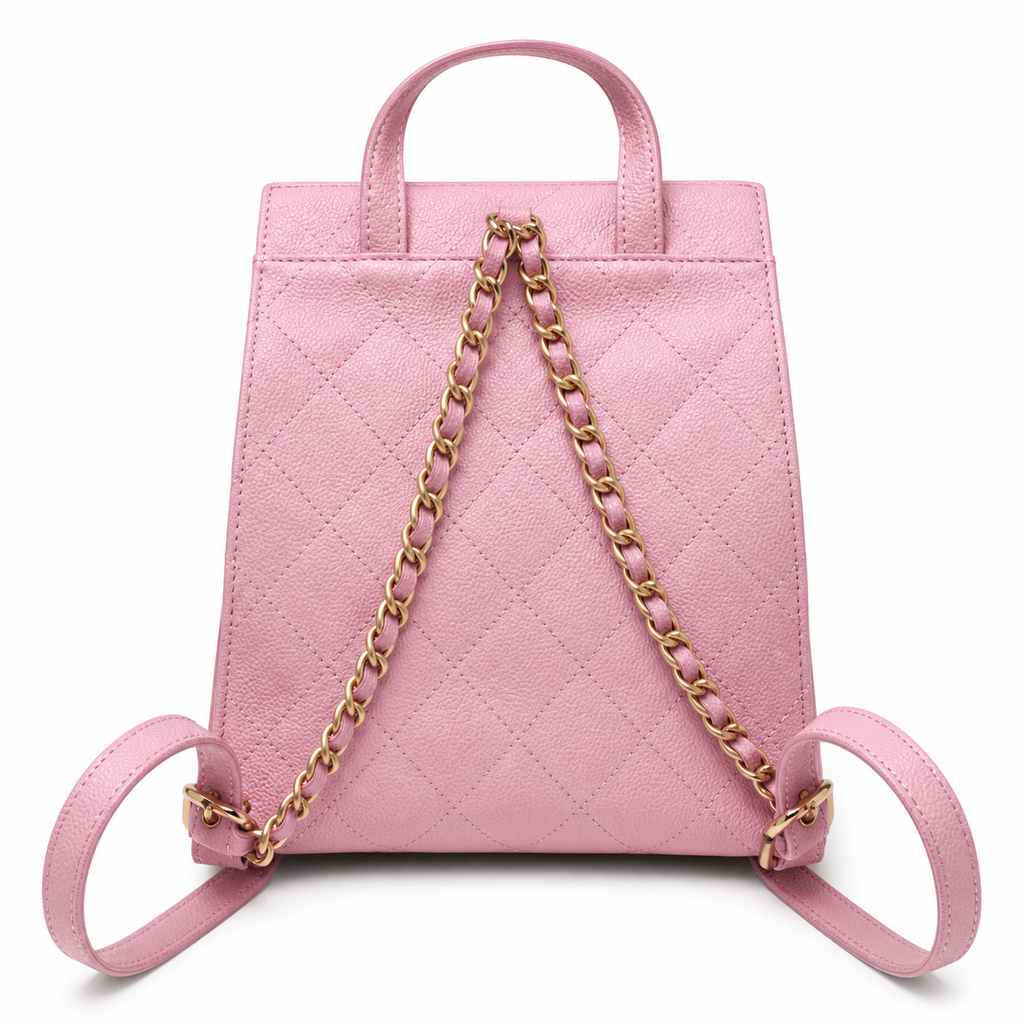 Chanel Quilted Leather Backpack | 23×23×14cm