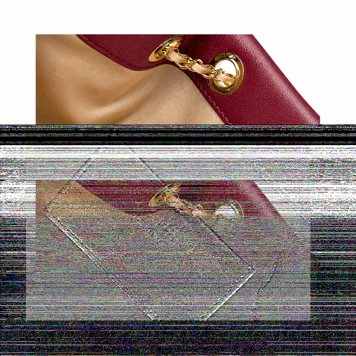 Chanel Beige Polka Dot Faux Fur Mini Backpack Gold CC Pearl Chain