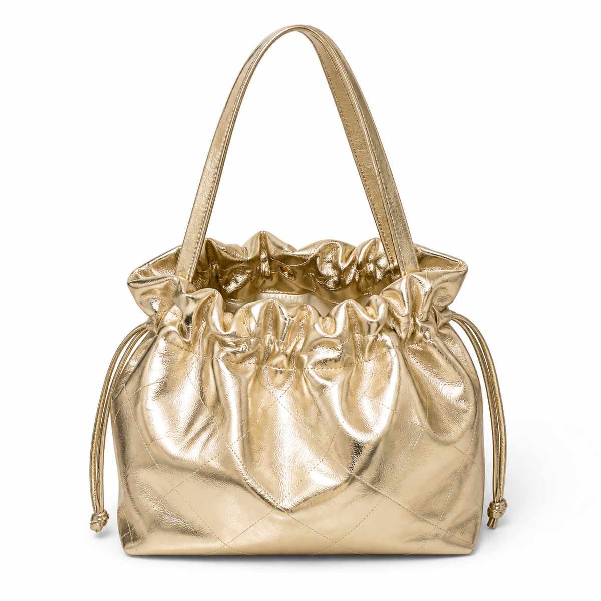 Chanel 22 Large Bag Gold Metallic Calfskin Gold Chain with CC Pouch 35cm