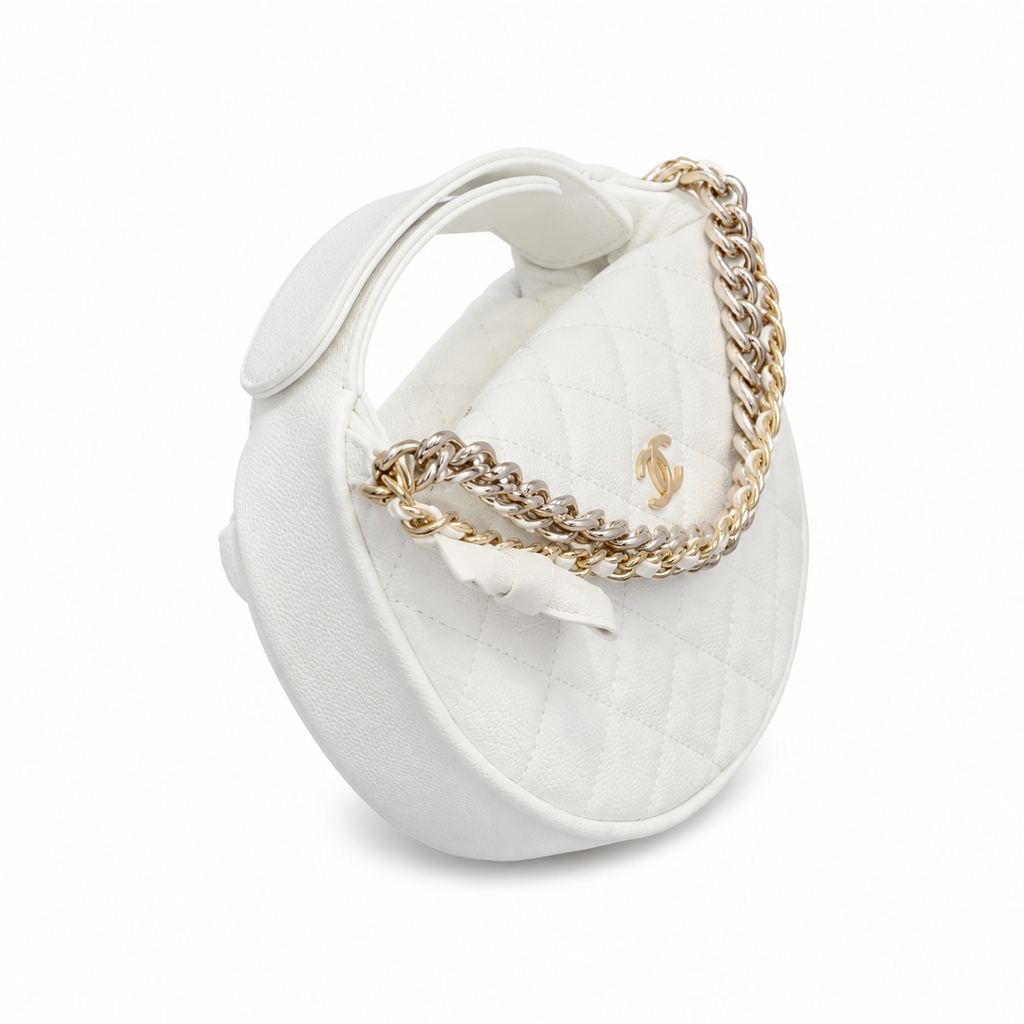 Chanel Quilted Leather Balanced Chain Shoulder Bag