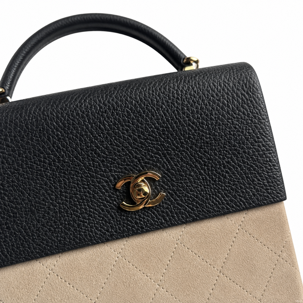 Chanel Mademoiselle Top Handle Handbag 22×38×16cm