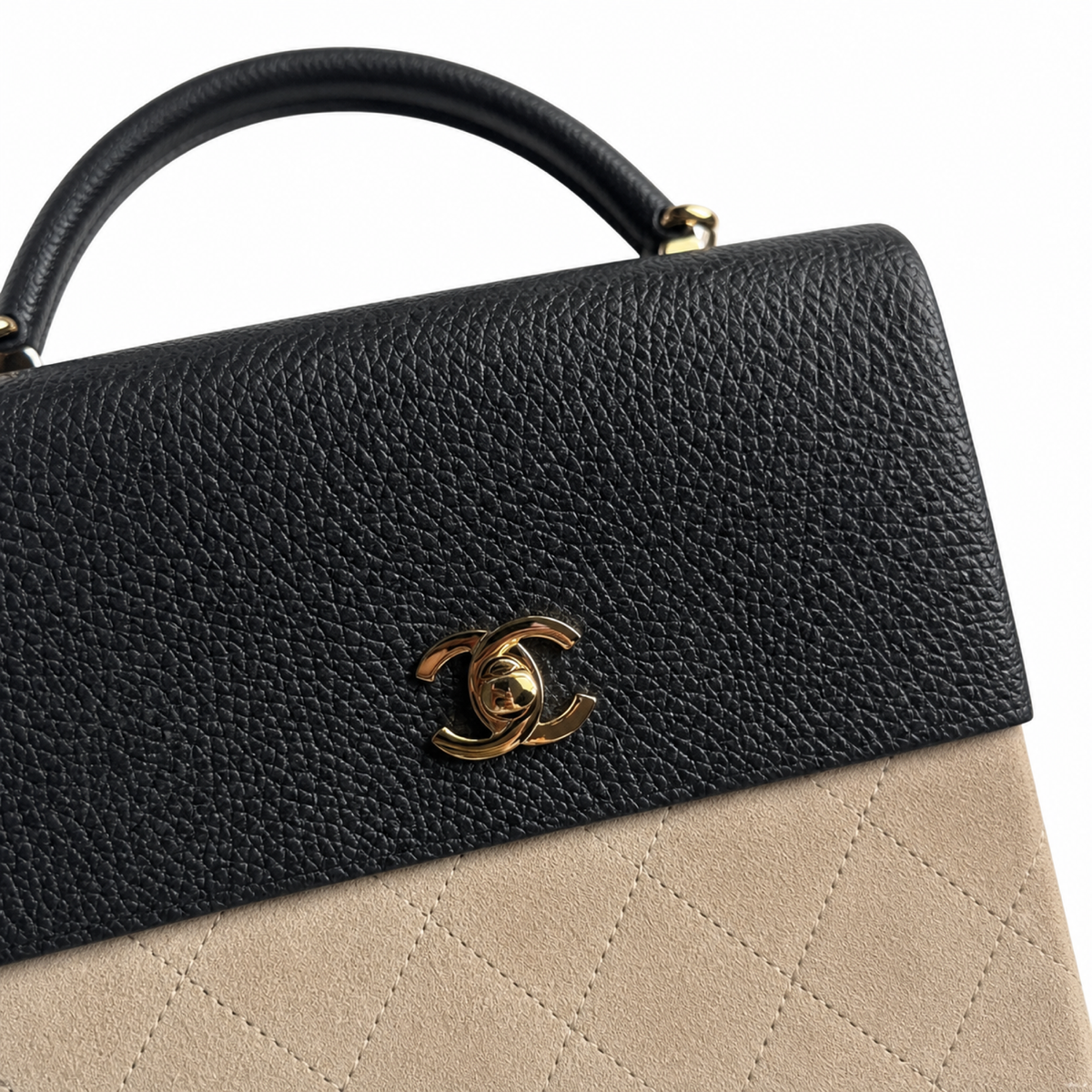 Chanel Mademoiselle Top Handle Handbag 22×38×16cm