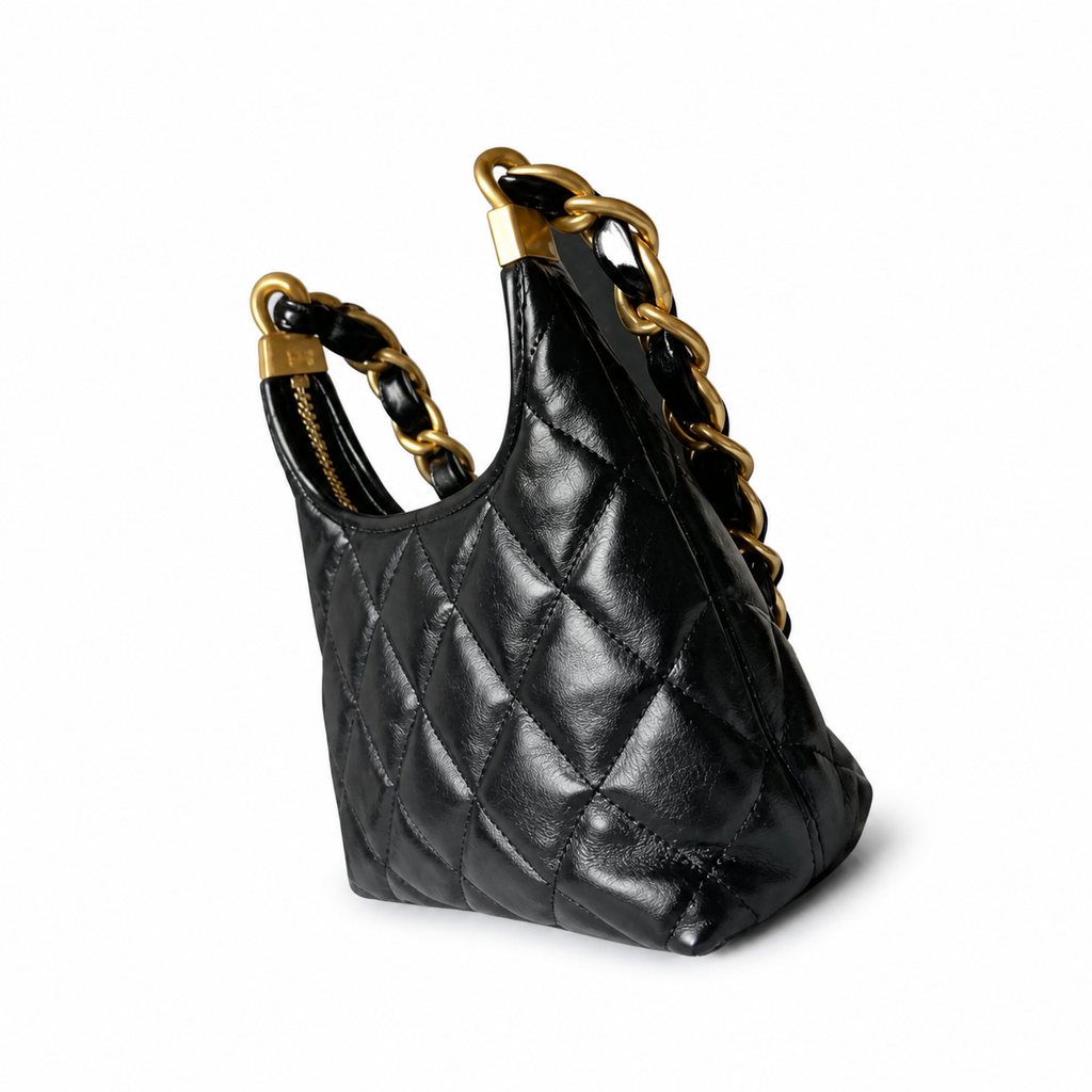 Chanel Classic Quilted Medium Flap Bag | CC Hardware & Gold Chain — 22.5cm