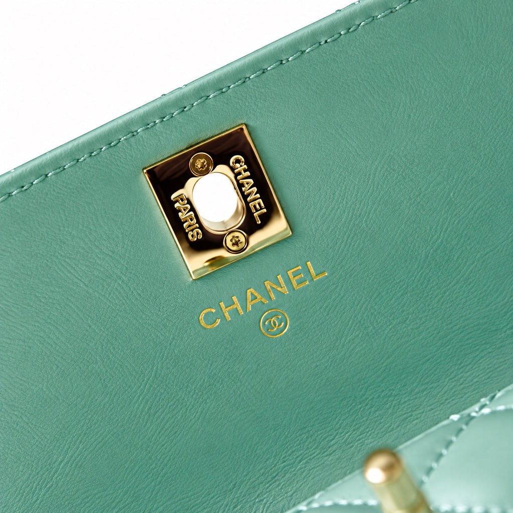 Chanel Quilted Leather Refined Chain Crossbody Bag