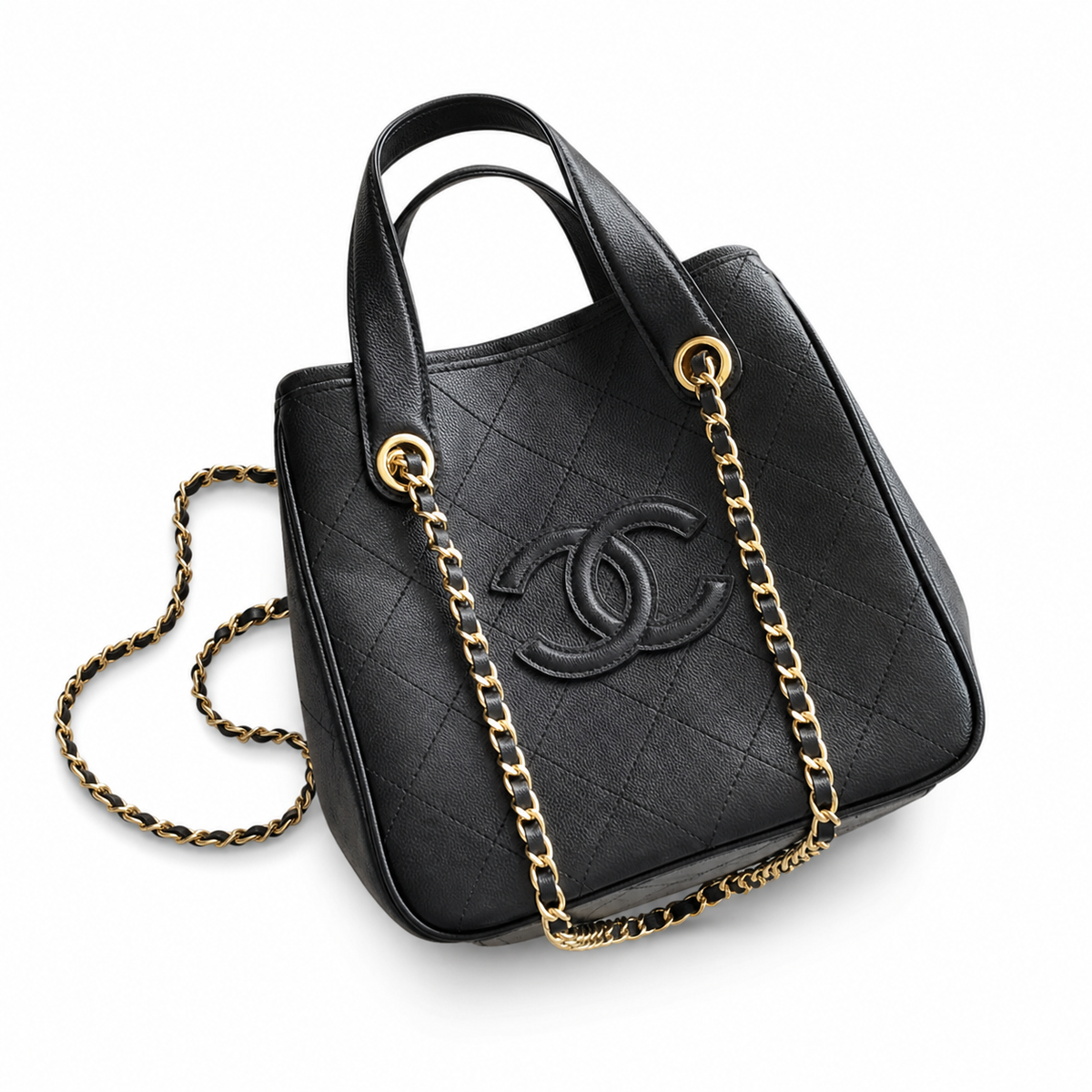 Chanel Logo Print Small Square Crossbody Bag 20.5×21×15cm