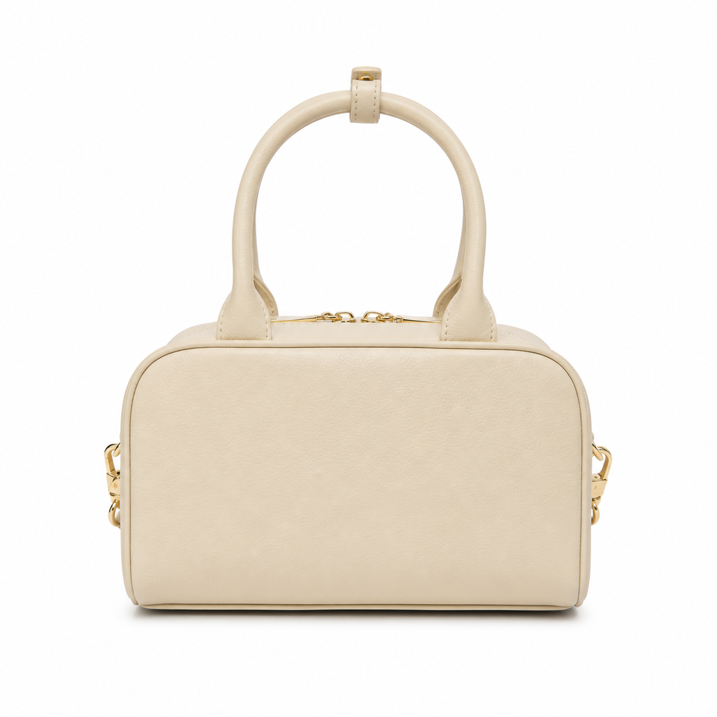 Chanel 31 Rue Cambon Mini Shopping Bag | Cream Calfskin Gold Zip Dual Handle & Strap | 20cm