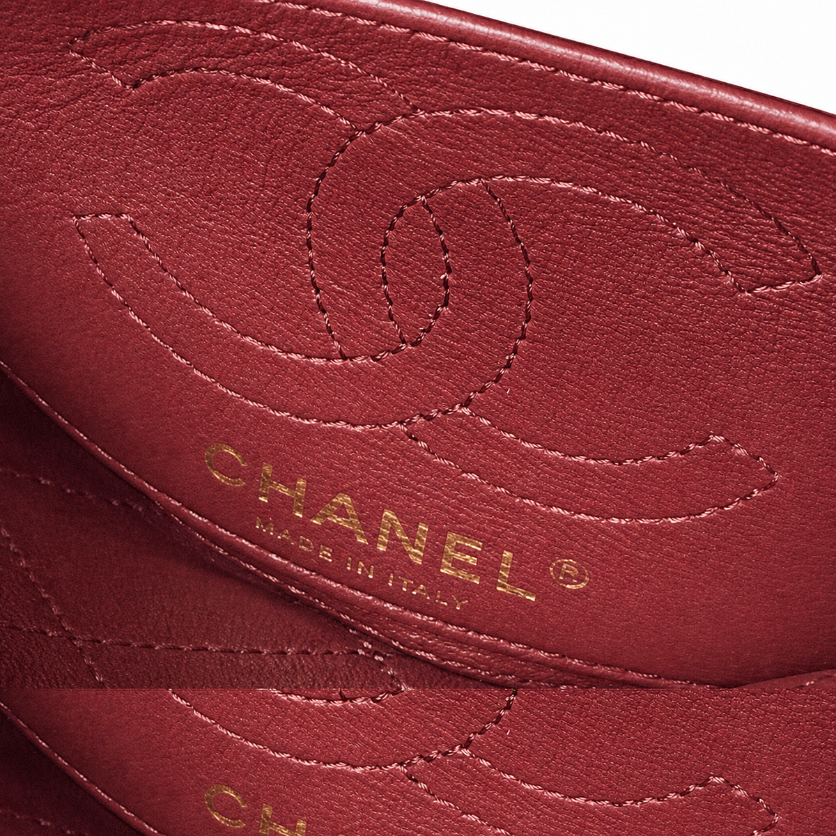 Chanel Mini Box Bag | Burgundy Quilted Lambskin Gold Chain Top Handle | 23cm