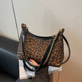 Leopard Print Chain Hobo Bag 24cm
