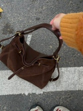 Espresso Brown Vintage Slouchy Hobo Shoulder Bag Belt Detail Women Boho Bag