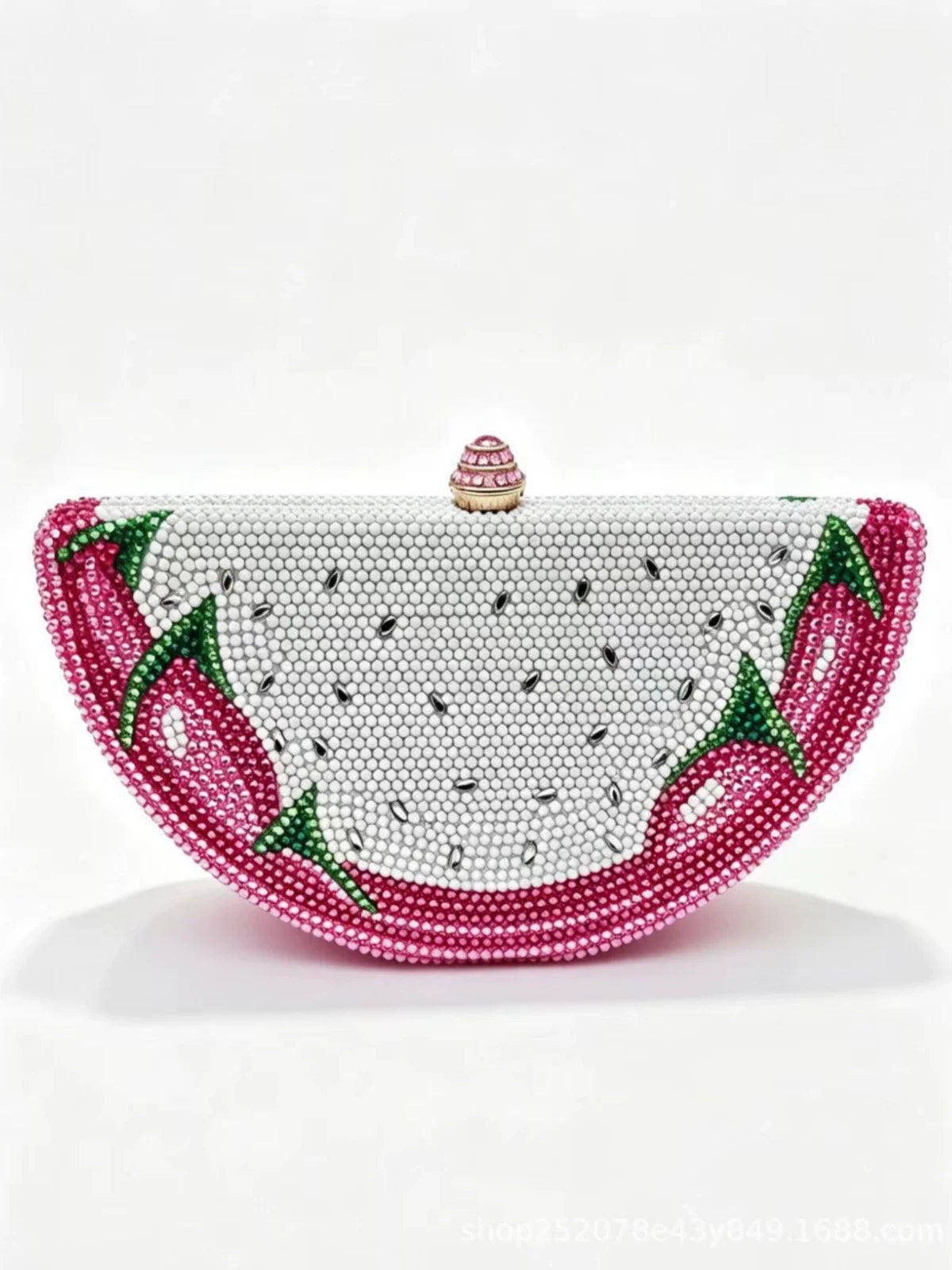 Crystal Dragon Fruit Slice Clutch 28cm
