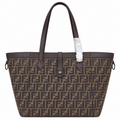 Fendi FF Large Tote Bag – Jacquard Canvas & Leather Handles, 32.5cm