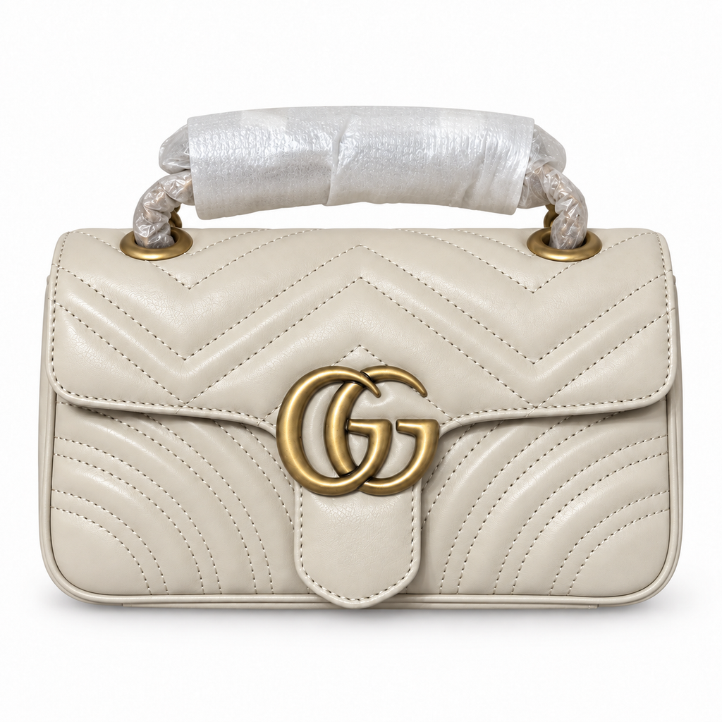 Gucci Blondie Small Shoulder Bag in Ivory Leather