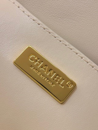 Chanel Black & White Sequin Quilted Classic Flap Shoulder Bag | Gold CC | 14×21×8cm