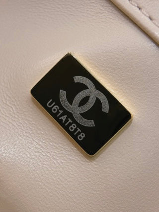 Chanel Black & White Sequin Quilted Classic Flap Shoulder Bag | Gold CC | 14×21×8cm